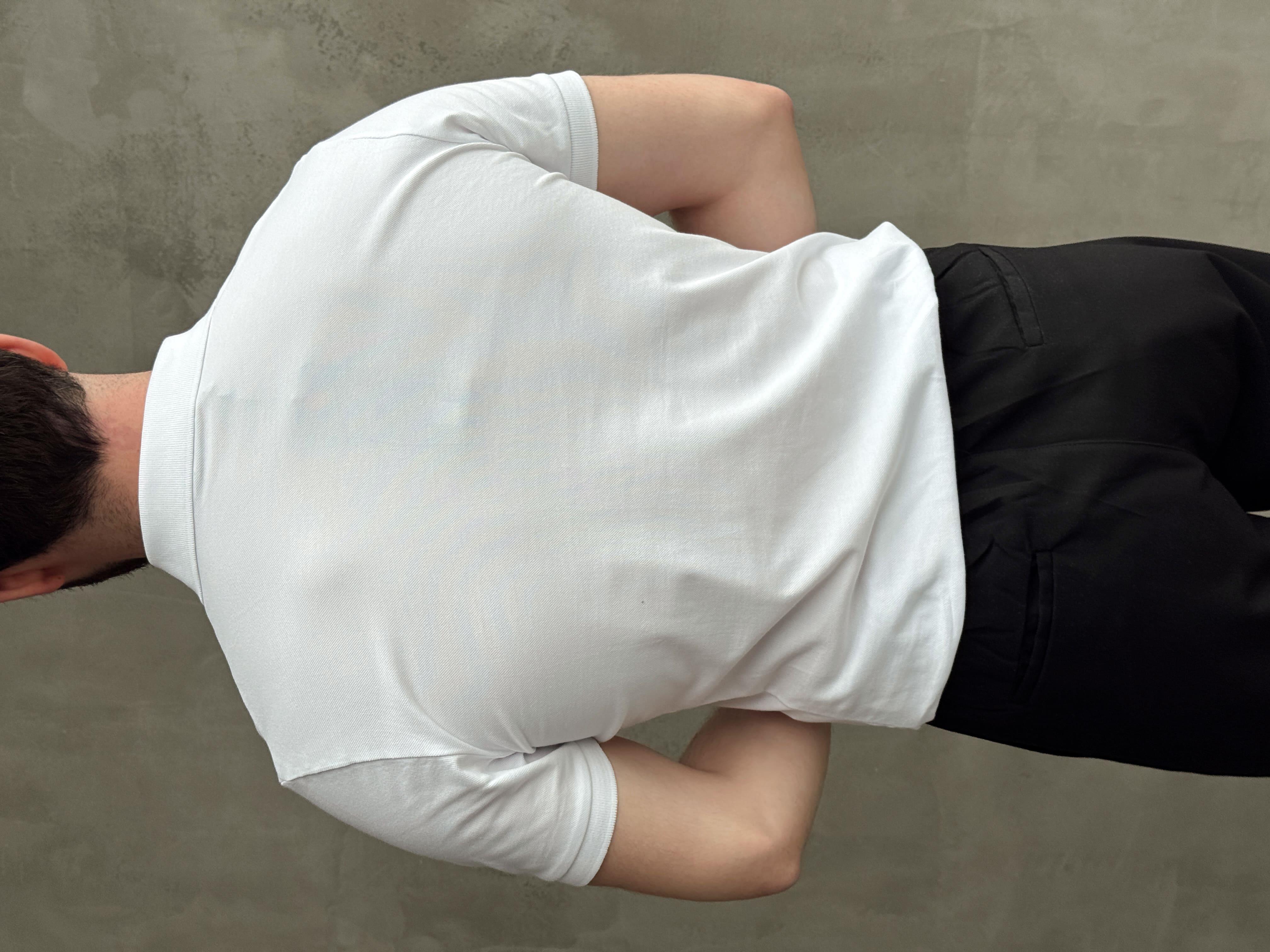 Erkek Yüksek Kalite Regular Kalıp Düğmeli Polo Yaka T-Shirt-Beyaz(1671)