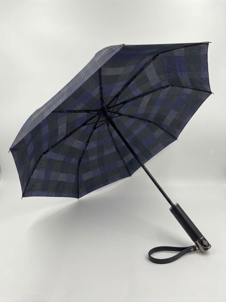 Unisex Rüzgarda Kırılmayan 10 Telli Tam Otomatik Açıp Kapanabilen Şemsiye-Lacivert(E1825)
