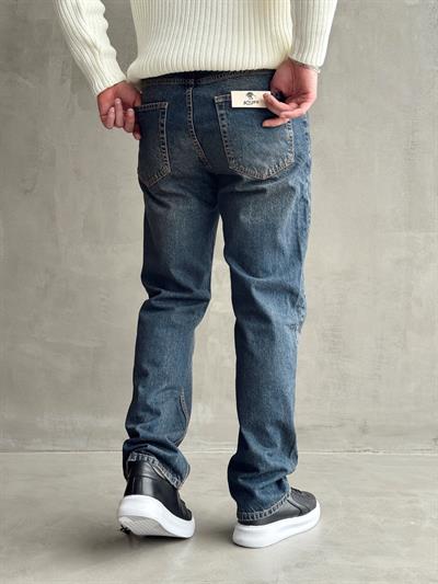 Erkek Baggy Rahat Kalıp Kot Pantolon Jeans-Eskitme(E1005) TD:966