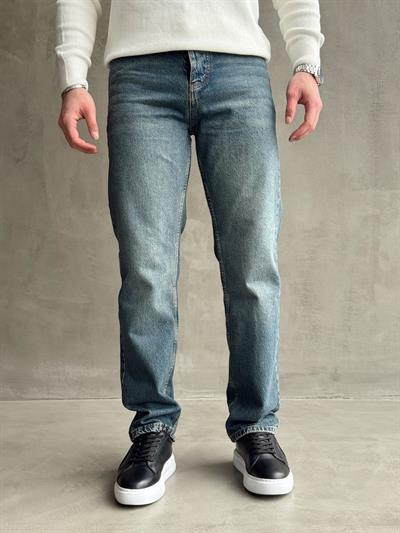 Erkek Baggy Rahat Kalıp Kot Pantolon Jeans-Retro(E1005) TD:973