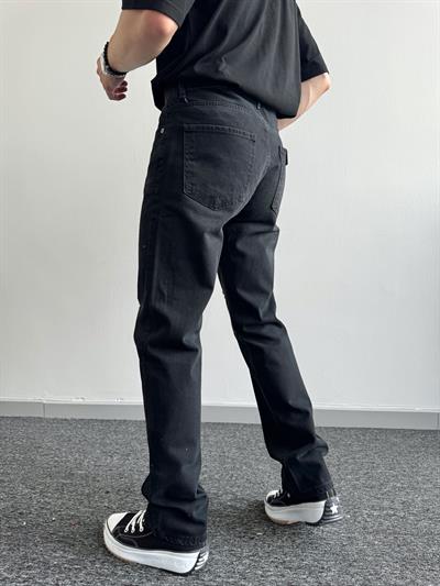 Erkek Baggy Rahat Kalıp Kot Pantolon Jean-Siyah(E1005) TD:179