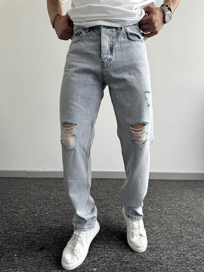 Erkek Baggy Rahat Kalıp Kot Pantolon Jean-Yırtık(E1005) TD:480
