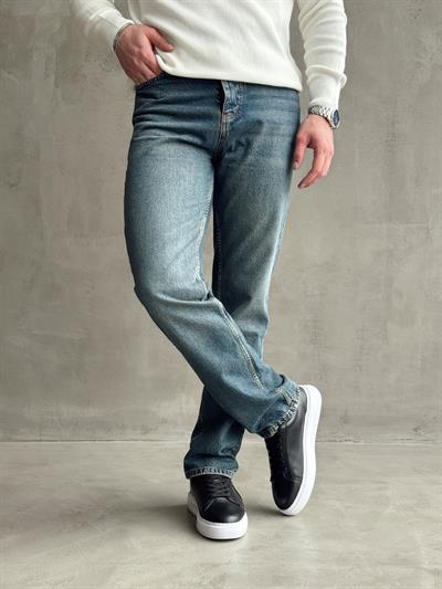 Erkek Baggy Rahat Kalıp Kot Pantolon Jeans-Retro(E1005) TD:973