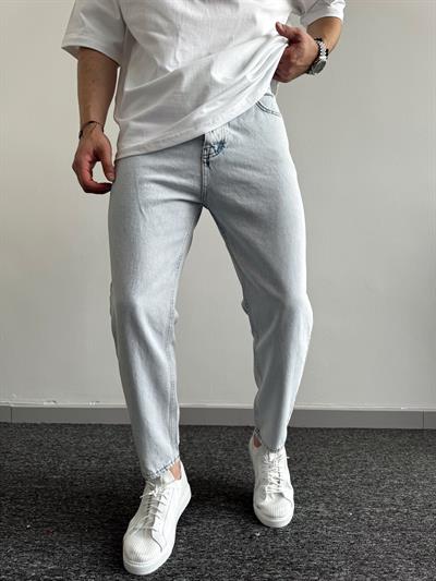 Erkek Boyfrend Rahat Regular Jeans-Buz Mavi(E1002) TD: