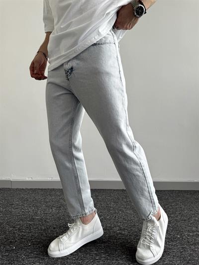 Erkek Boyfrend Rahat Regular Jeans-Buz Mavi(E1002) TD: