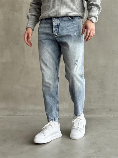 Erkek Boyfrend Rahat Regular Jeans-Denim Blue(E1002) TD:277-1