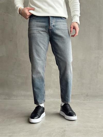 Erkek Boyfrend Rahat Regular Jeans-Eskitme(E1002) TD:1142