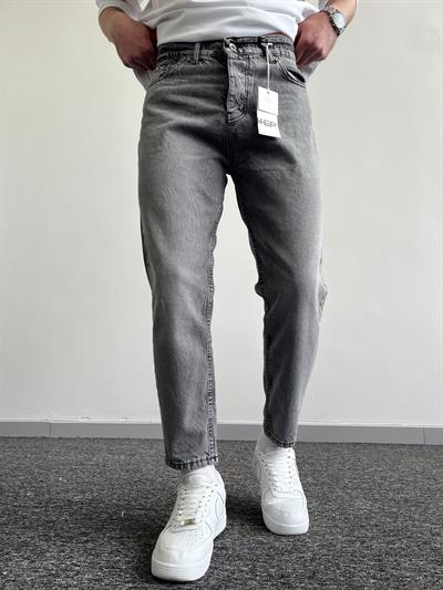 Erkek Boyfrend Rahat Regular Jeans-Füme(E1002) TD:544