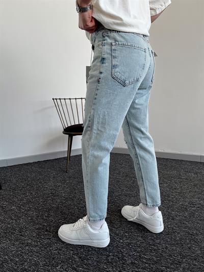 Erkek Boyfrend Rahat Regular Jeans-Kar Yıkama(E1002) TD:592