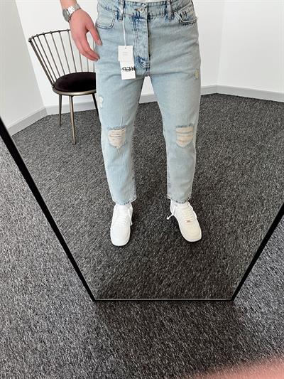 Erkek Boyfrend Rahat Regular Jeans-Kar Yıkama(E1002) TD:592
