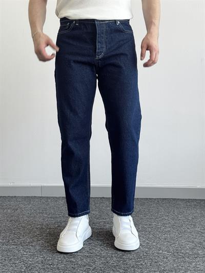 Erkek Boyfrend Rahat Regular Jeans-Lacivert(E1002) TD:812