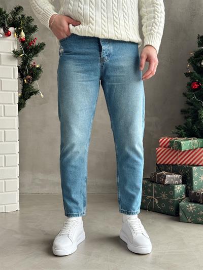 Erkek Boyfrend Rahat Regular Jeans-Retro(E1002) TD: