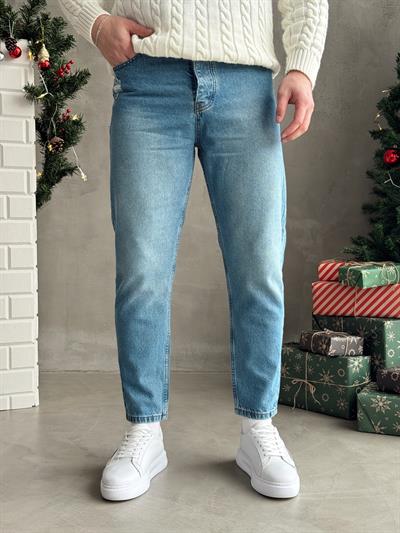 Erkek Boyfrend Rahat Regular Jeans-Retro(E1002) TD: