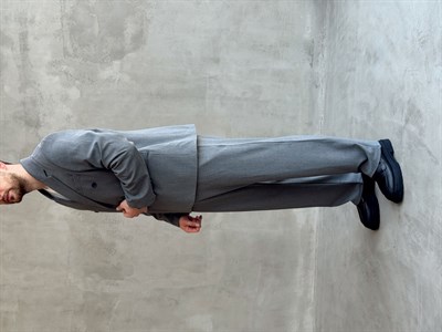 Erkek Business Collection Oversize Kalıp Kruvaze Model Takım Elbise-Antrasit(E1776)