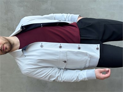 Erkek Business Collection Regular Fit Cep Detay Çift Taraflı Dokuma Ceket-Lacivert/Gri(E1813)