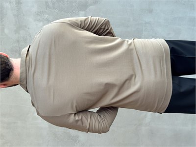 Erkek Business Collection Regular Fit Örme Kumaş Polo Yaka İnce Kazak-Haki(E1814)