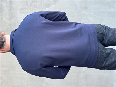 Erkek Business Collection Regular Fit Örme Kumaş Polo Yaka İnce Kazak-Lacivert(E1814)