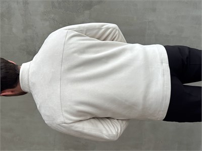 Erkek Business Collection Regular Kalıp Hakim Yaka Basic Süet Ceket-Bej(E1855)