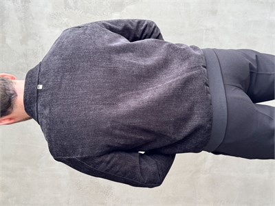 Erkek Business Collection Regular Kalıp Yumuşak Dokulu Cep Şönil Örme Kumaş Ceket-Siyah(E1854)