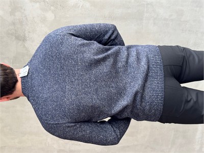 Erkek Business Collection Regular Kalıp Bisiklet Yaka Reglan Kol Triko Kazak-Lacivert(E1890)