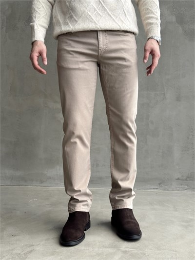 Erkek Business Collection Regular Kalıp Tencel Kumaş Yumuşak Dokulu Jean-Mink(E1858)