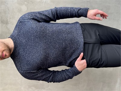 Erkek Business Collection Regular Kalıp Bisiklet Yaka Reglan Kol Triko Kazak-Lacivert(E1890)