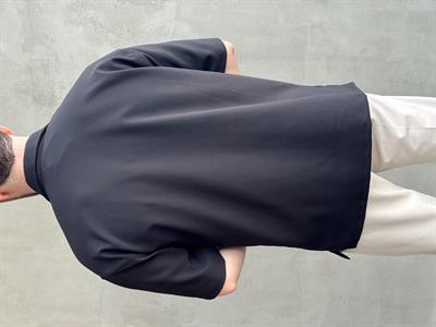 Erkek Elit Kalite Oversize Kalıp Fermuar Detaylı Polo Yaka T-Shirt-Siyah(E1651)