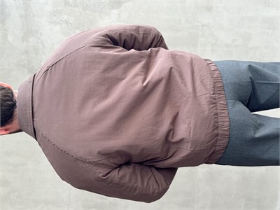 Erkek Elit Kalite Regular Fit İçi Elyaflı Beli Lastikli Dokuma Kumaş Ceket-Kahverengi(E1829)