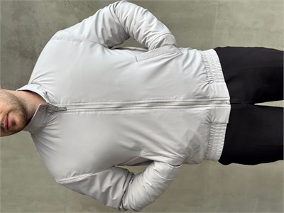 Erkek Elit Kalite Regular Fit Lastik Detay İçi Elyaflı Dokuma Kumaş Ceket-Taş(E1827)