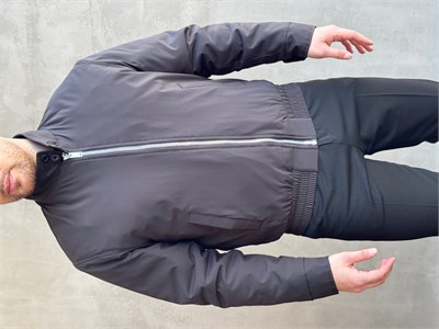Erkek Elit Kalite Regular Fit Lastik Detay İçi Elyaflı Dokuma Kumaş Ceket-Siyah(E1827)