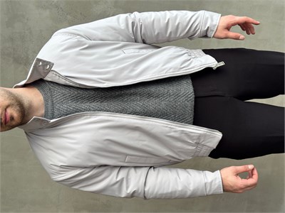 Erkek Elit Kalite Regular Fit Lastik Detay İçi Elyaflı Dokuma Kumaş Ceket-Taş(E1827)