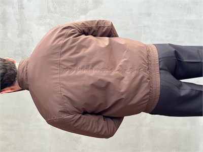 Erkek Elit Kalite Regular Fit Lastik Detay İçi Elyaflı Dokuma Kumaş Ceket-Kahverengi(E1827)