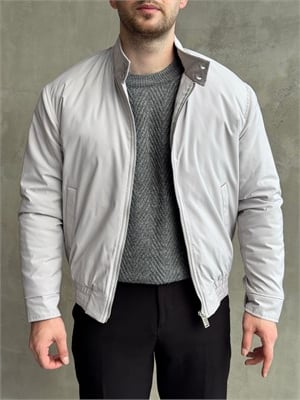 Erkek Elit Kalite Regular Fit Lastik Detay İçi Elyaflı Dokuma Kumaş Ceket-Taş(E1827)