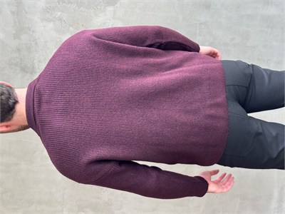 Erkek Elit Kalite Regular Kalıp Düğme Detaylı Polo Yaka Triko Kazak-Bordo(E1886)