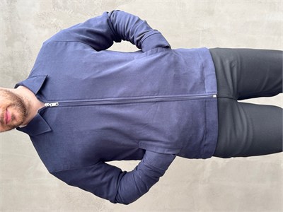 Erkek Favori Model Regular Kalıp Süet Kumaş Basic Ceket-Lacivert(E1893)