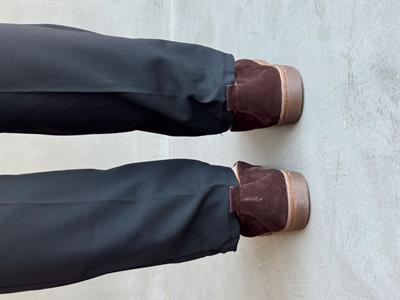 Erkek Ketench Özel Üretim Klasik Model %100 Deri Süet Toka Detaylı Loafer Ayakkabı-Kahverengi(E1684)