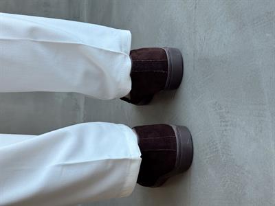 Erkek Ketench Özel Üretim Klasik Model %100 Deri Süet Loafer Ayakkabı-Kahverengi(E1667)