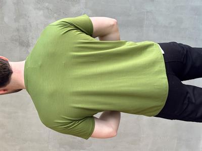 Erkek Ketench Özel Üretim Regular Kalıp Bisiklet Yaka Basic T-Shirt-Yeşil(E1685)