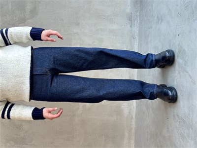 Erkek Özel Premium Seri Günlük Model Baggy Kalıp Jean-Koyu Mavi(E1870)