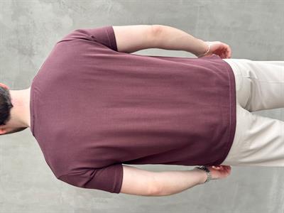 Erkek Özel Premium Seri Regular Fit Bisiklet Yaka Modal Kumaş Düz T-Shirt-Bordo(E1680)