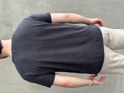 Erkek Özel Premium Seri Regular Fit Bisiklet Yaka Modal Kumaş Düz T-Shirt-Siyah(E1680)