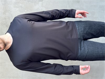 Erkek Özel Premium Seri Relax Fit Bisiklet Yaka İnce Uzun Kollu Basic T-Shirt-Siyah(E1816)