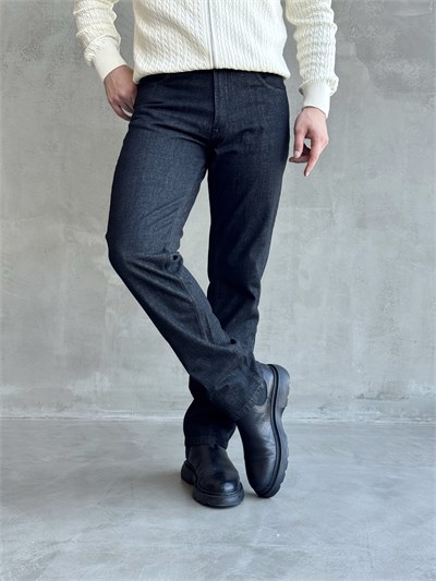 Erkek Özel Premium Seri Taper Fit Klasik Jean-Black(E1817)