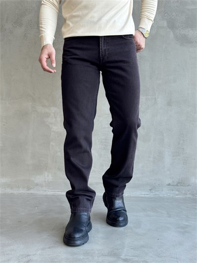 Erkek Özel Premium Seri Taper Fit Klasik Jean-Dark Brown(E1817)