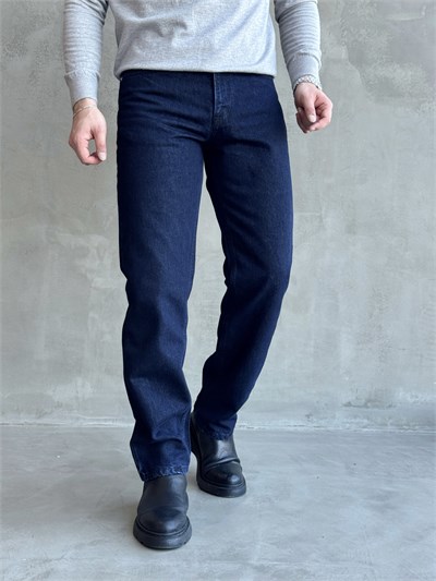 Erkek Özel Premium Seri Taper Fit Klasik Jean-Blue Black(E1817)