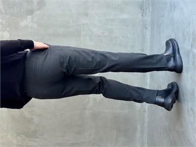 Erkek Özel Premium Seri Yüksek Bel Kopçalı Comfort Slim Kalıp Kışlık Kumaş Pantolon-Antrasit(E1822)