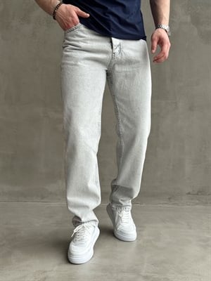 Erkek Premium Kalite Likralı Baggy Kalıp Denim Jean-Gri(E1750) TD:749Ketench