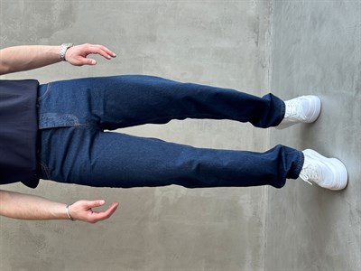 Erkek Premium Kalite Likralı Baggy Kalıp Denim Jean-Lacivert(E1750) TD:975