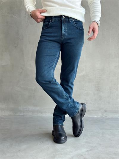 Erkek Premium Kalite Regular Kalıp Kot Pantolon Jeans-Denim Blue(E1247) TD:721