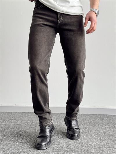Erkek Premium Kalite Regular Kalıp Kot Pantolon Jeans-Charcoal Grey(E1247) TD:424